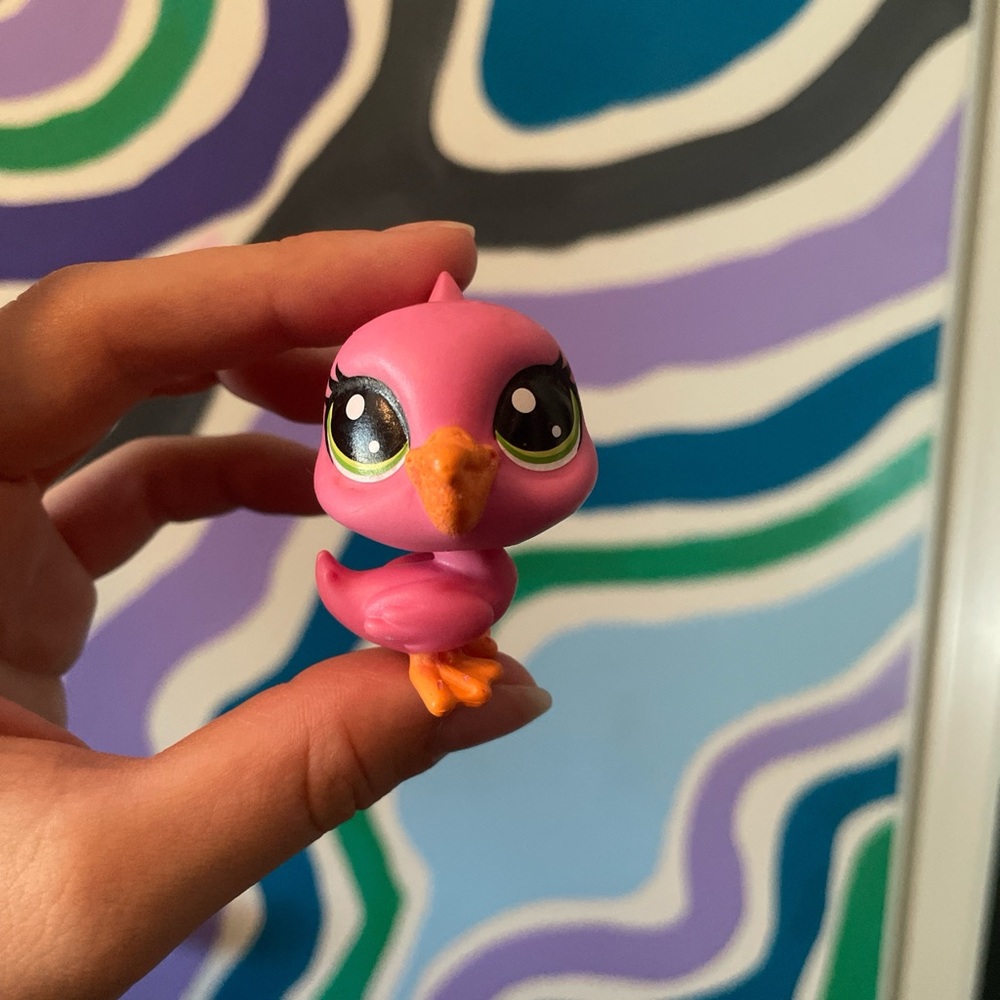 Littlest Pet Shop Pink Bird with Orange Beak